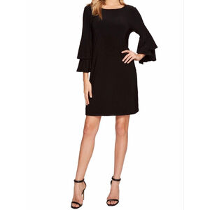 Women's Laundry by Shelli Segal Black Long Sleeve Shift Dress XS